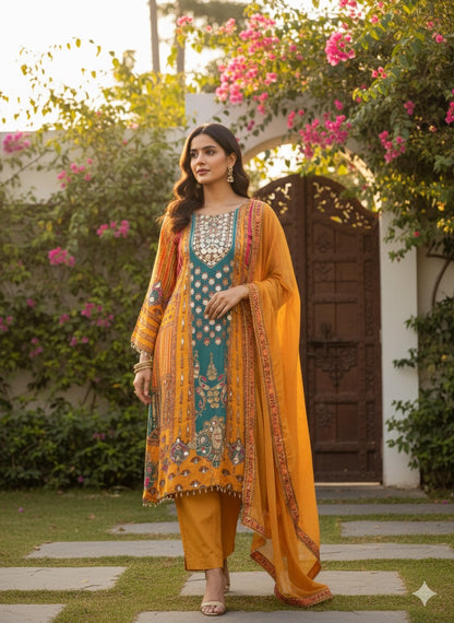 Sunlit Grace – Haldi Yellow Suit Set